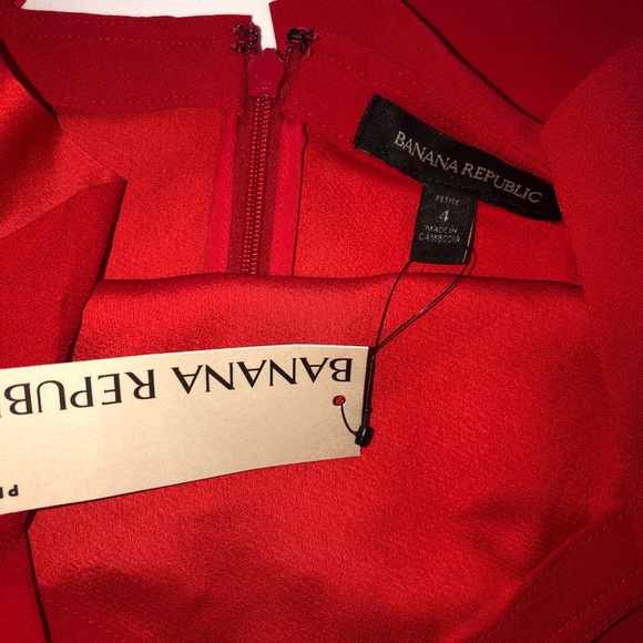 Banana republic petites ruffle dress 4p cocktail - Picture 4 of 5